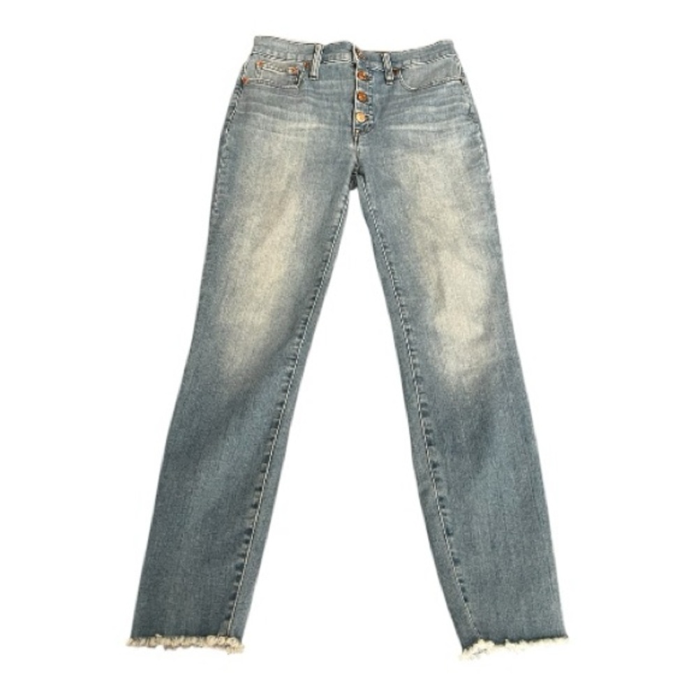 J.Crew 9” High-Rise Toothpick Jeans Sz 27 Button Fly Stretch Denim